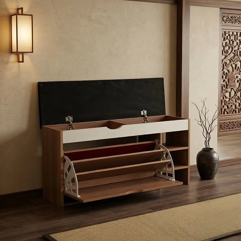 Stylish Shoe Storage Bench with Soft Seat Cushion - photo 2