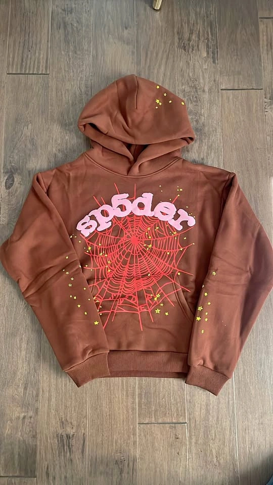 Sp5der Brown Hoodie Size Small
