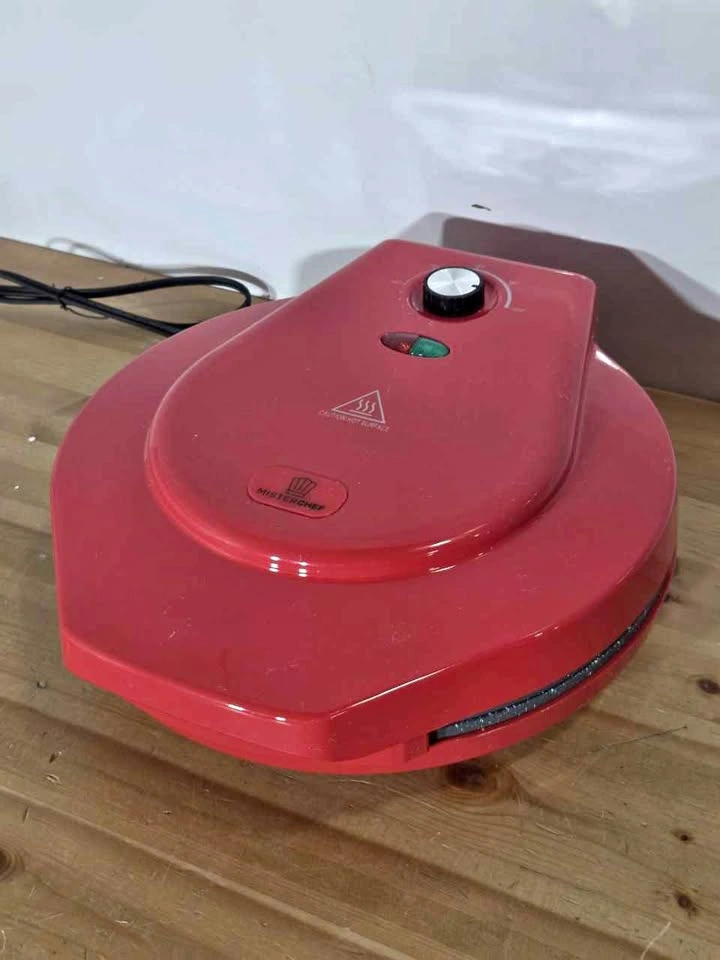 Pizza Maker 12 Inch Countertop Ceramic Oven Red, New
