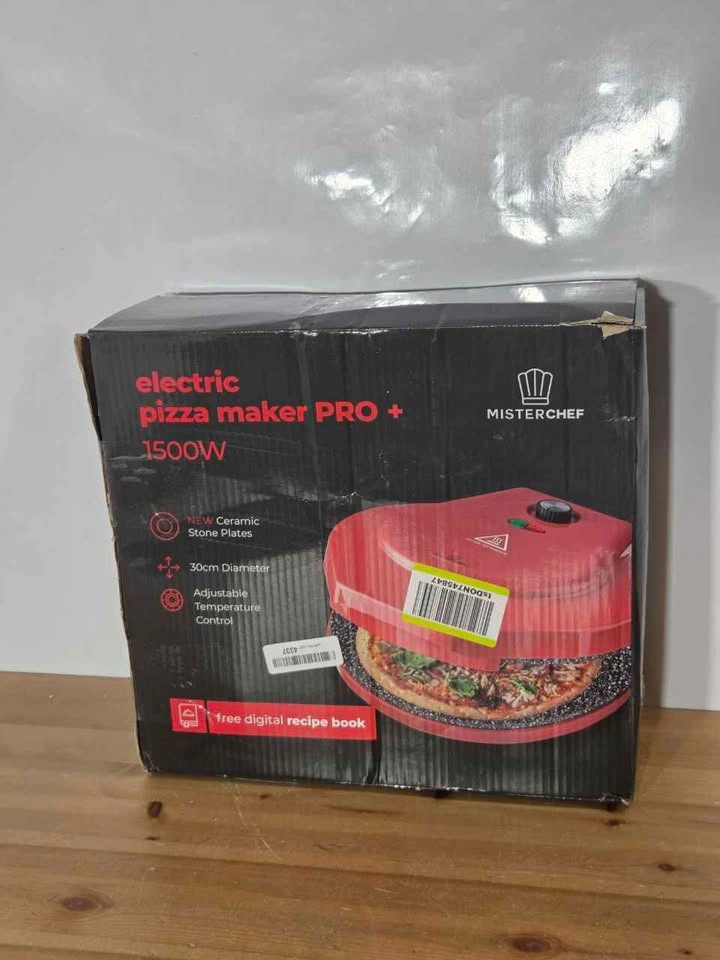 Pizza Maker 12 Inch Countertop Ceramic Oven Red, New - photo 3