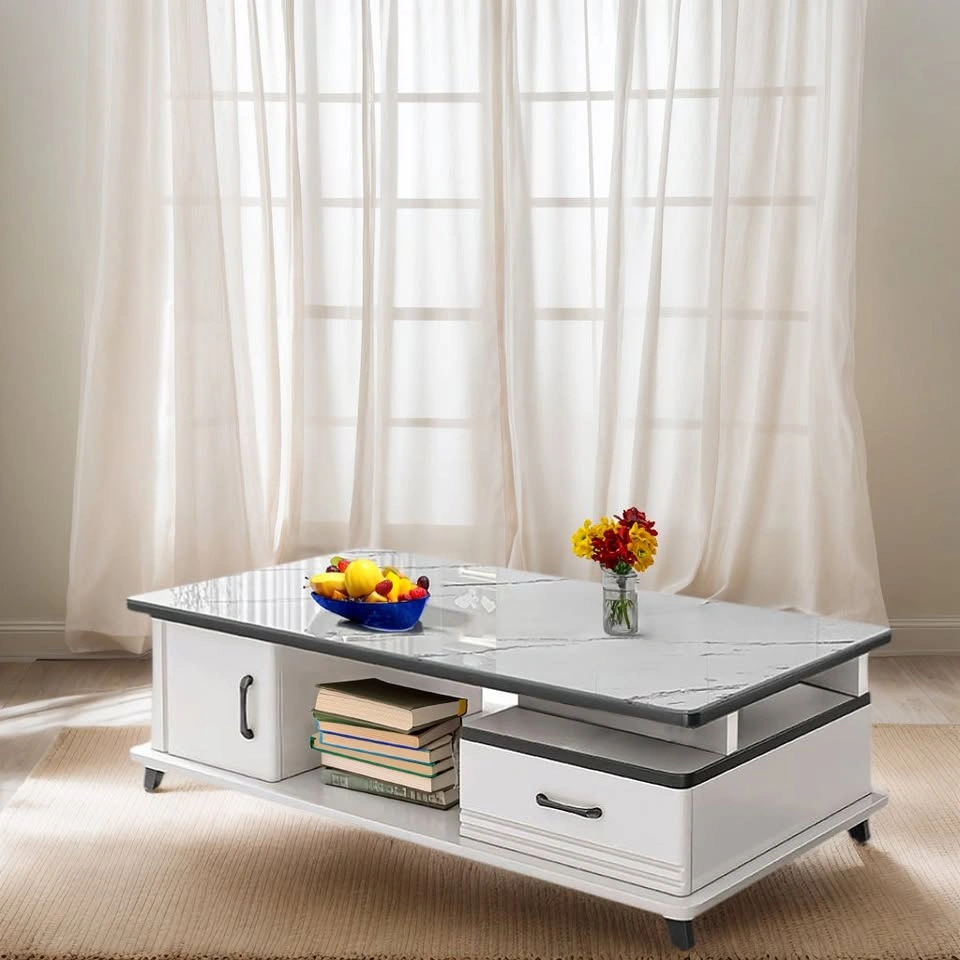 EDB040 A1836 Sleek Marble-Look Living Room Table From $95 - photo 2