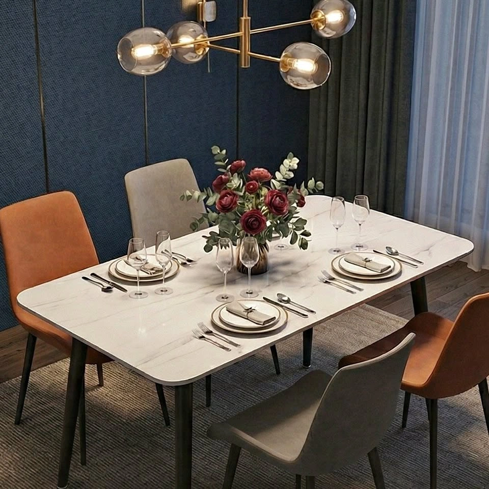 Modern Dining Table - Rock Plate Top