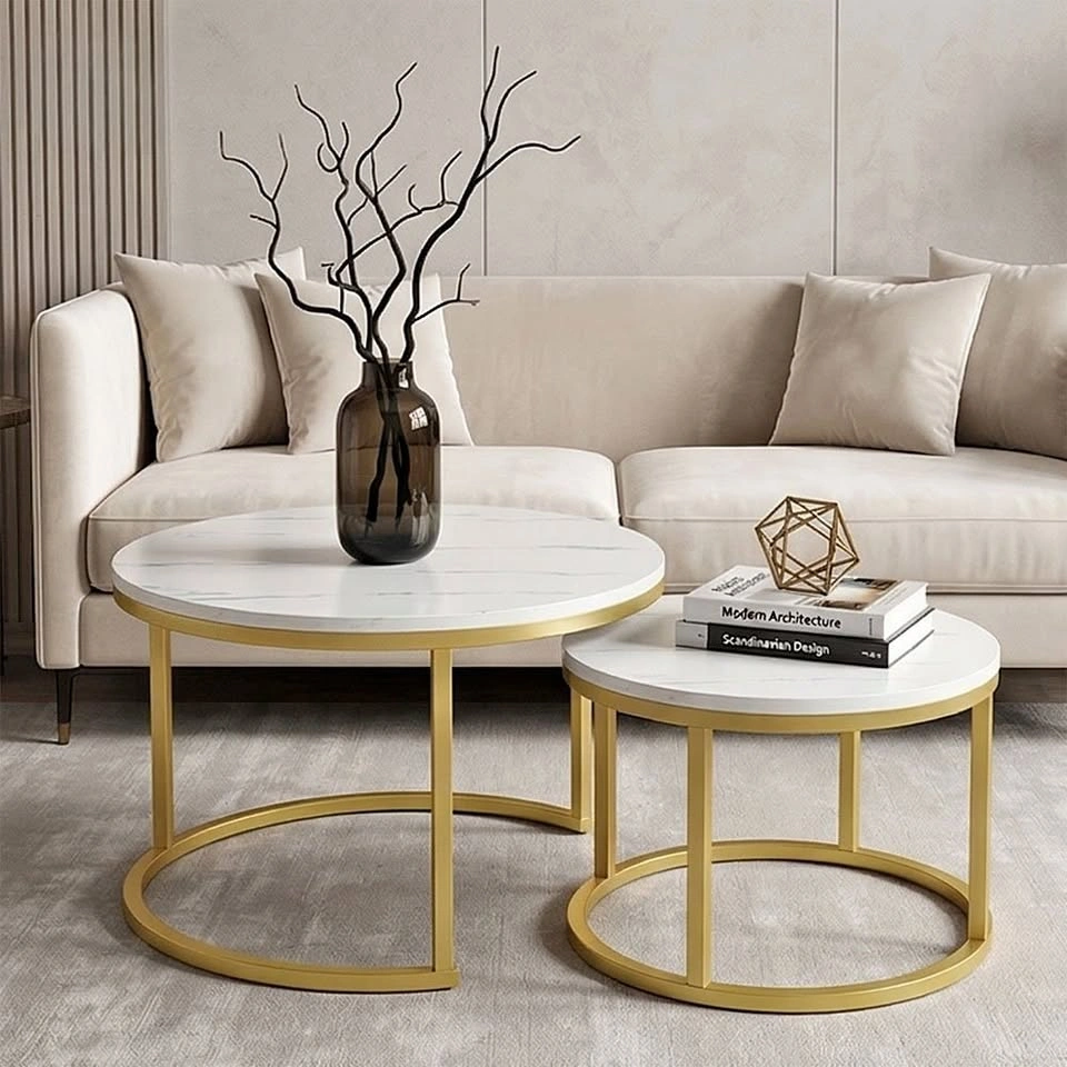 Marble Pattern Coffee Table Set - 2 Piece - NOW $55