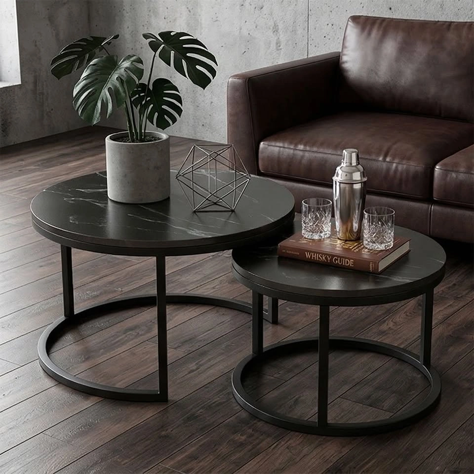 Marble Pattern Coffee Table Set - 2 Piece - NOW $55 - photo 2