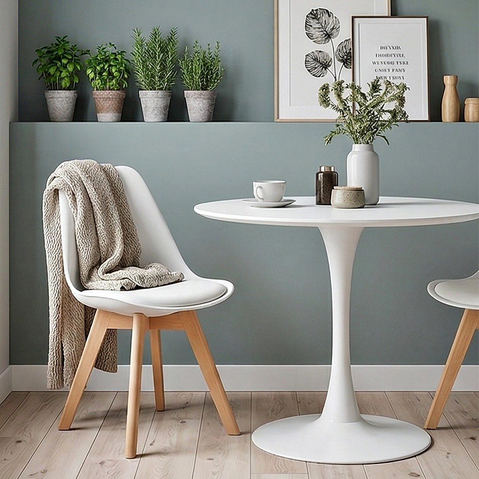 Modern Eames Style Dining Chair - Black, White, Grey