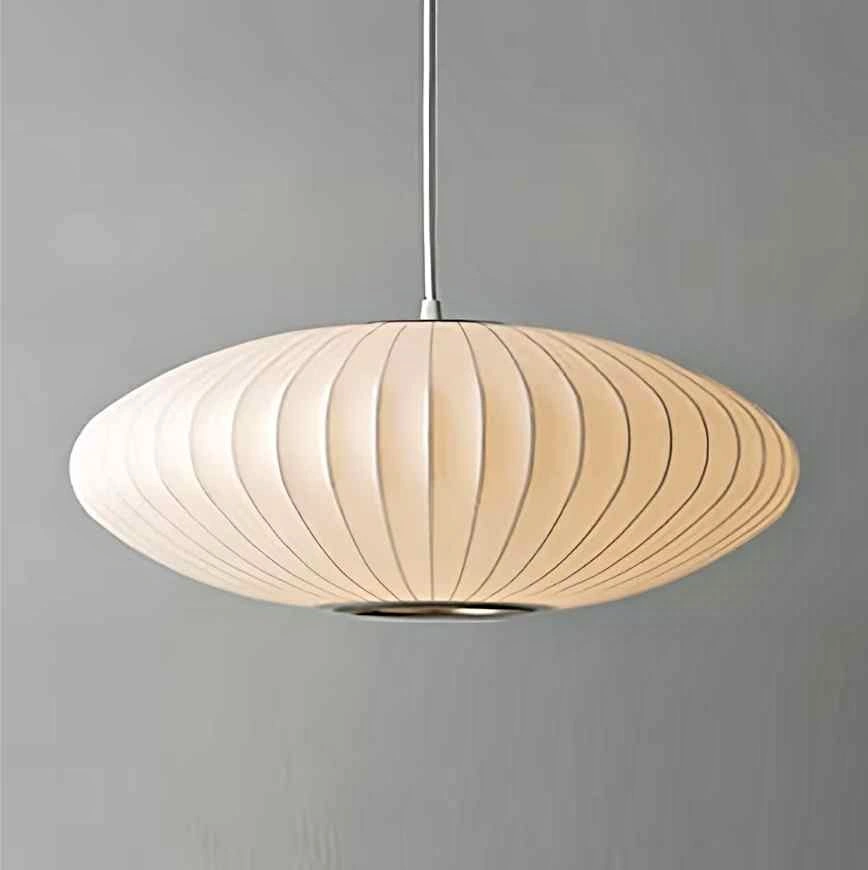 Pendant 23" Light Minimalist Cloth Lantern White, New