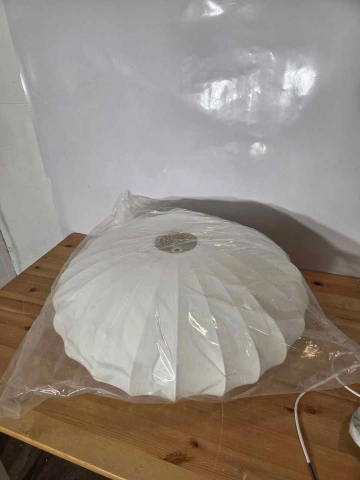 Pendant 23" Light Minimalist Cloth Lantern White, New - photo 4