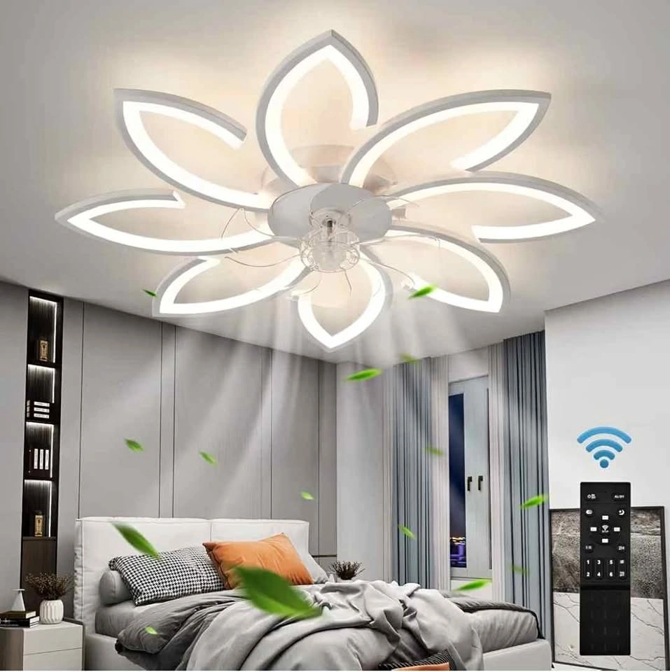 Bladeless Ceiling Fan with Light Remote White, New