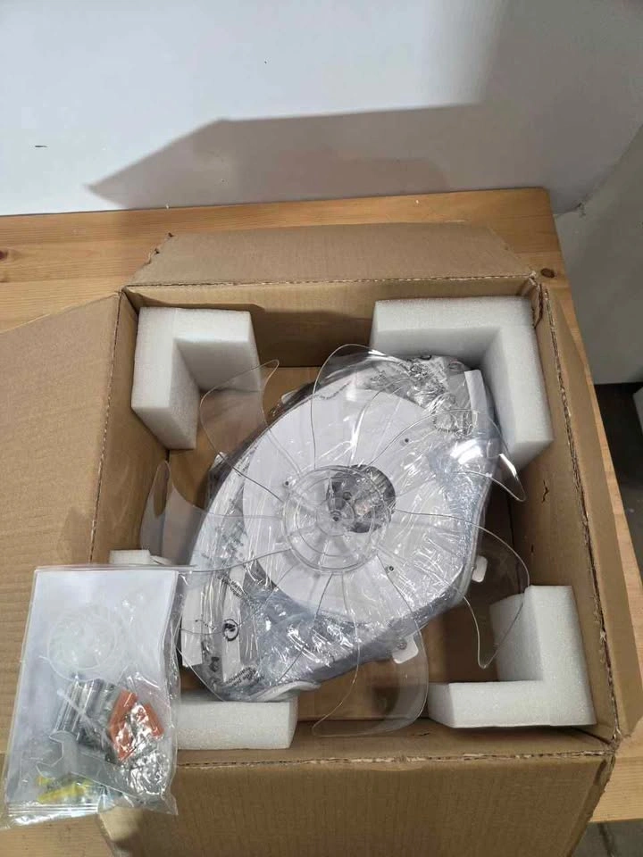 Bladeless Ceiling Fan with Light Remote White, New - photo 2