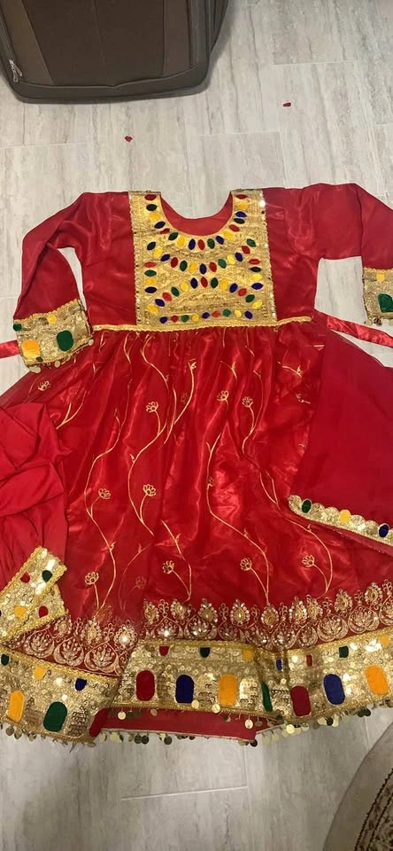 Red Afghani Clothes