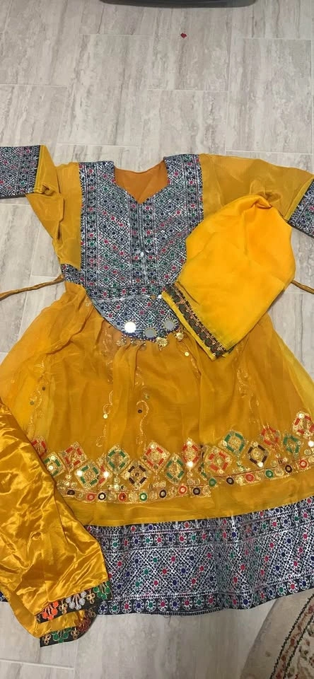 Yellow Afghani Clothes for Adults