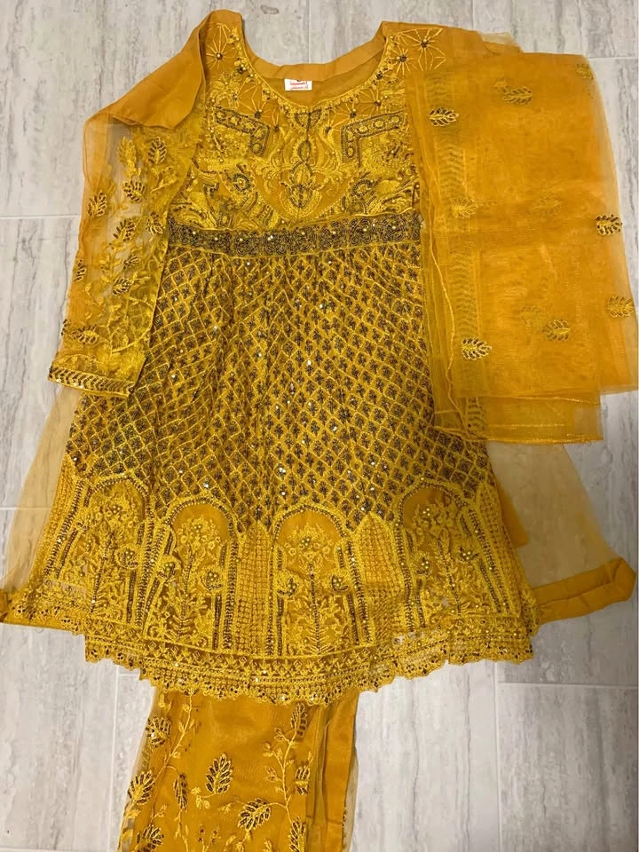 Yellow Pakistani Dress