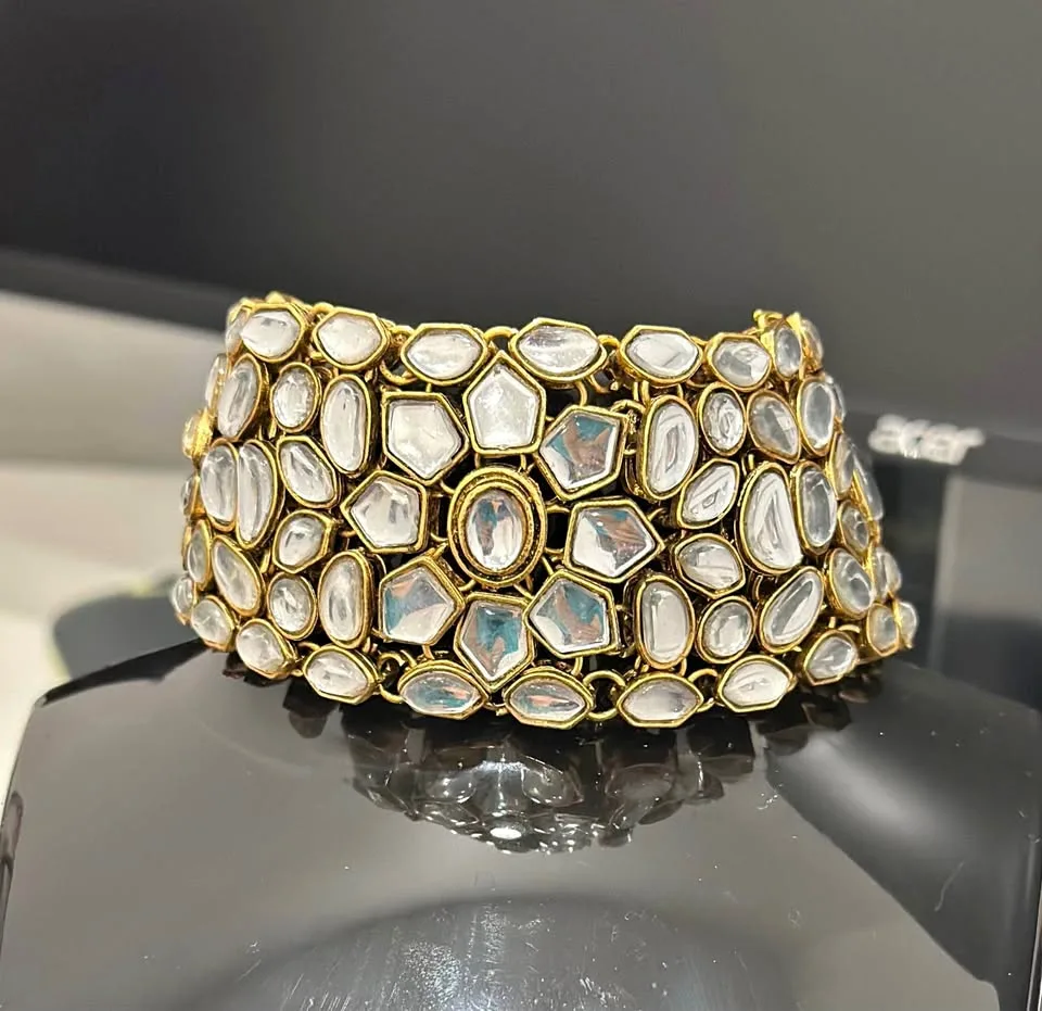 Kundan choker jewelry / jewellery / jewelery set thumbnail