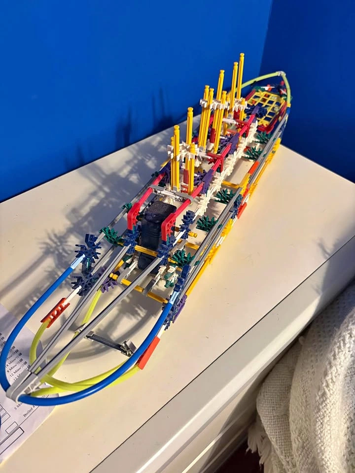 Large Custom K'NEX Ship Model, 2+ Feet Long