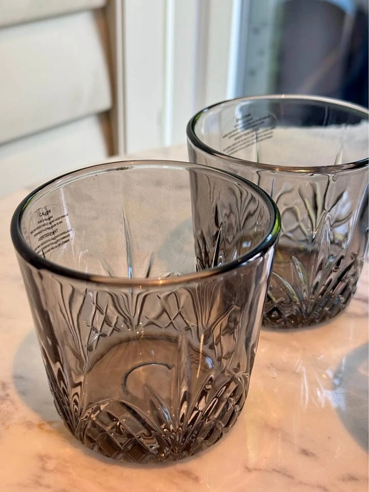 Godinger Dublin Smoke Glasses - Rare Colour
