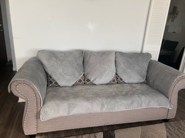 Sofa Covers for 3 Seater and Loveseat - Grey
