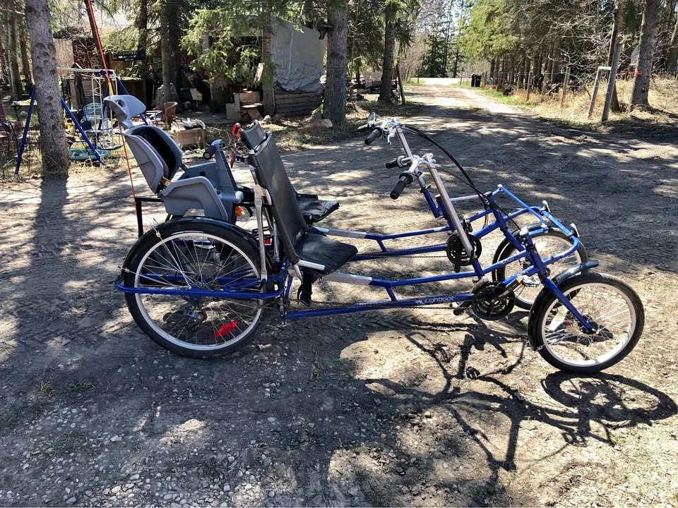 Tandem Tricycle with Baby Seat