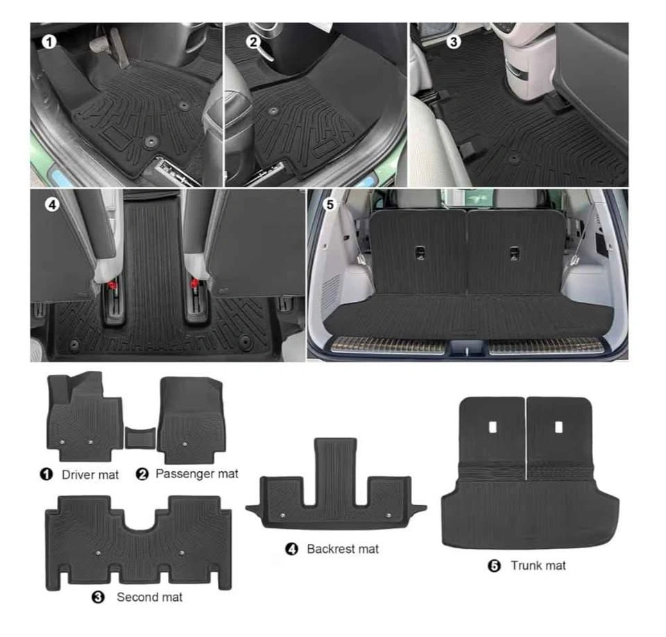 2026 Hyundai Ioniq 9 Floor Mats & Trunk Cargo Mat Set (6-Seater) - photo 2