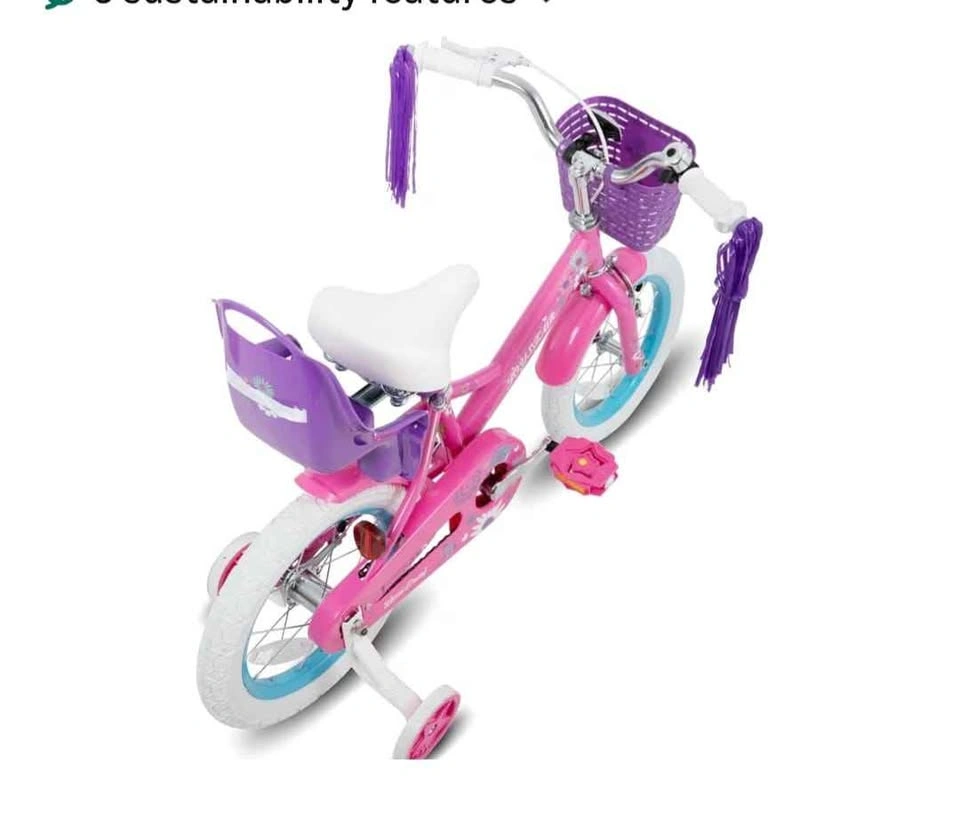 Brand New Girls Princess Bicycle with Basket & Doll Seat - photo 3