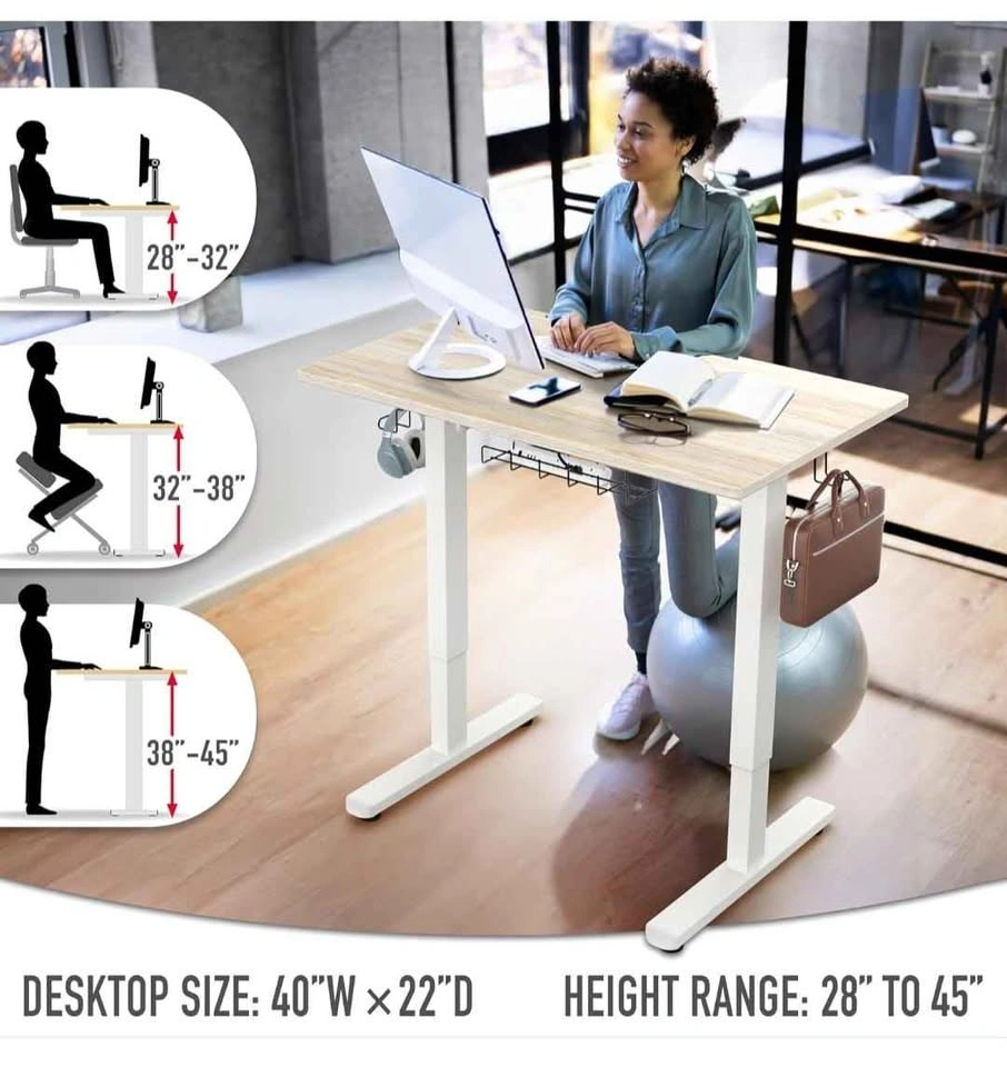 40 x 22 Inches Electric Height Adjustable Standing Desk - photo 3