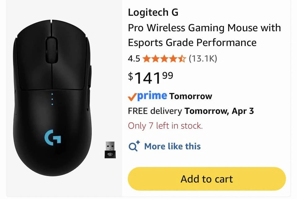 Logitech G Pro Wireless Gaming Mouse - photo 3