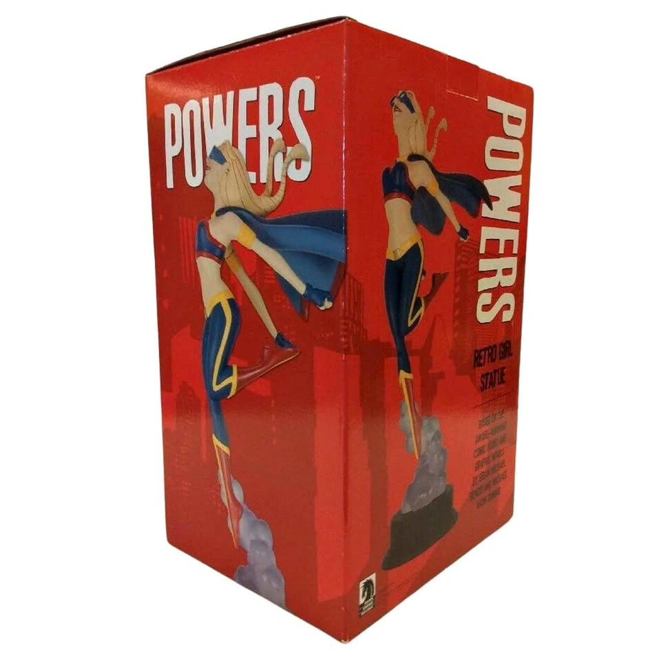 Retro Girl Powers Superhero 14" Statue