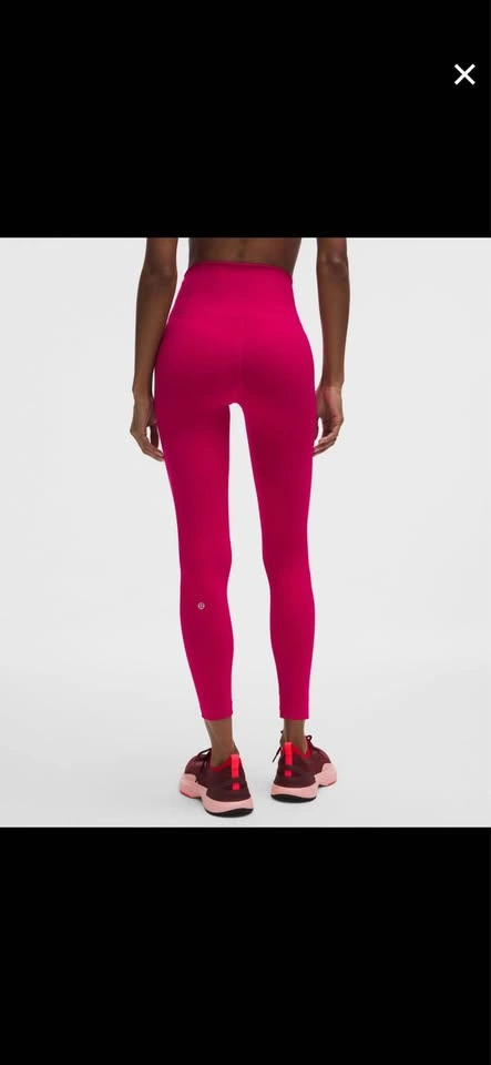 Lululemon Hot Pink "mulberry spark" Wonder Train Leggings Size 6 - photo 3