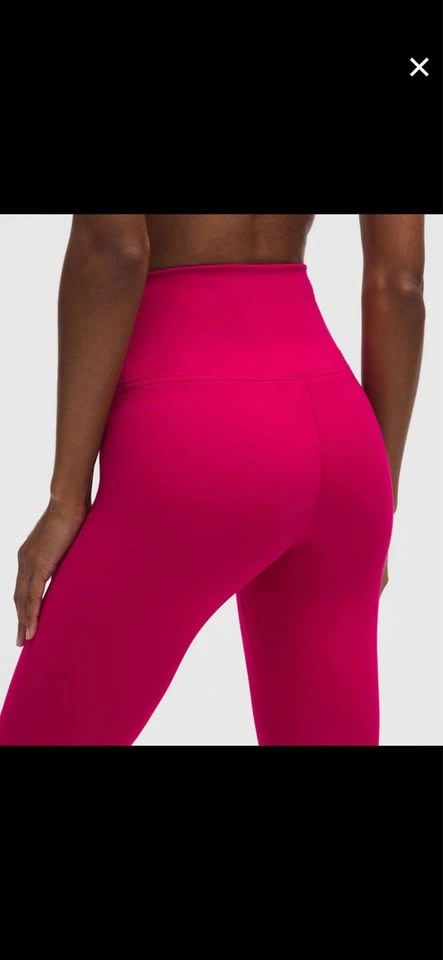 Lululemon Hot Pink "mulberry spark" Wonder Train Leggings Size 6 - photo 5
