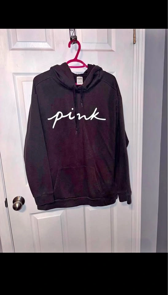 Victoria Secret Pink Black Hoodie size XL