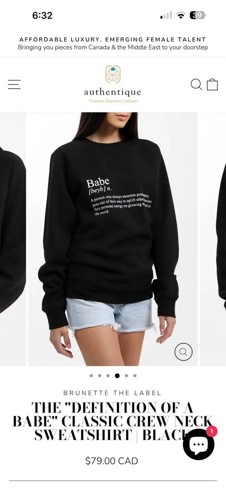 Brunette the Label Definition of BABE Crewneck Sweater L/XL - photo 2