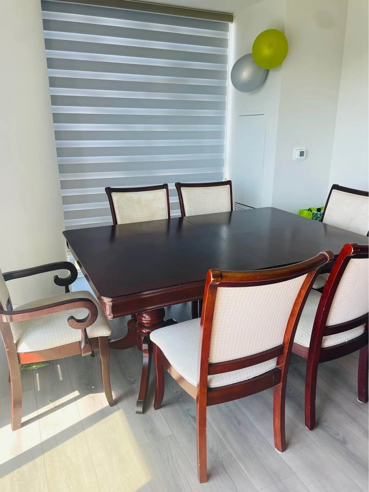 Wooden dining table with 6 Chairs - photo 2