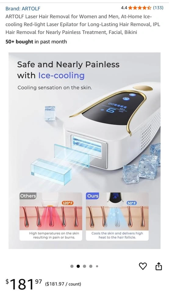 ARTOLF At-Home Laser Hair Removal Device - photo 2