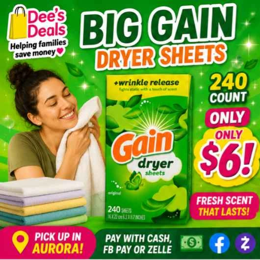 Big 240 count GAIN DRYER SHEETS ONLY $6!! 30% CHEAPER THAN WALMA - photo 3