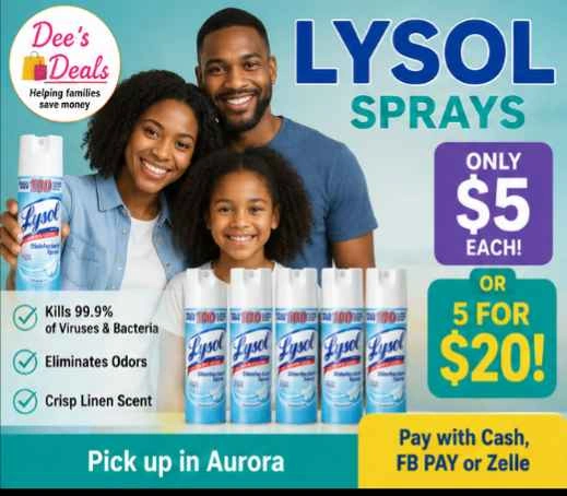 Lysol sprays $5 each (half off retail!) - photo 2