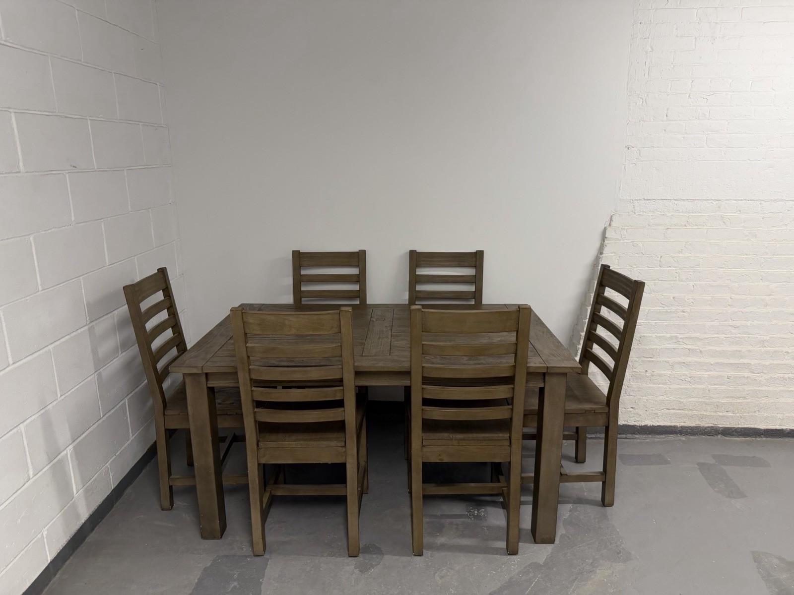 Kosas Home -Caleb Reclaimed Pine Wood Dining Table & Chairs.