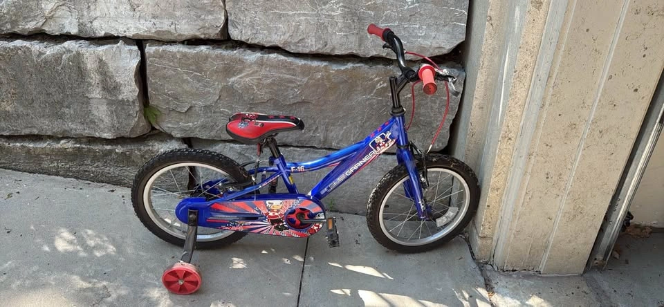 Kids 16” Louis Garneau bike with training wheels - photo 3