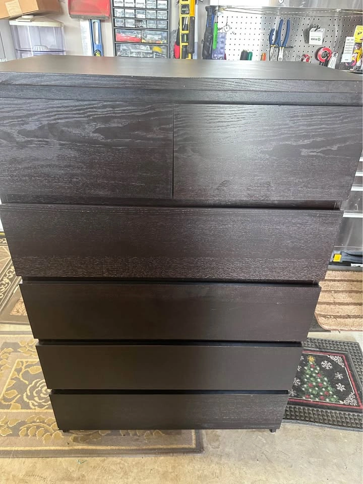 Dark brown 6-drawer dresser - photo 5
