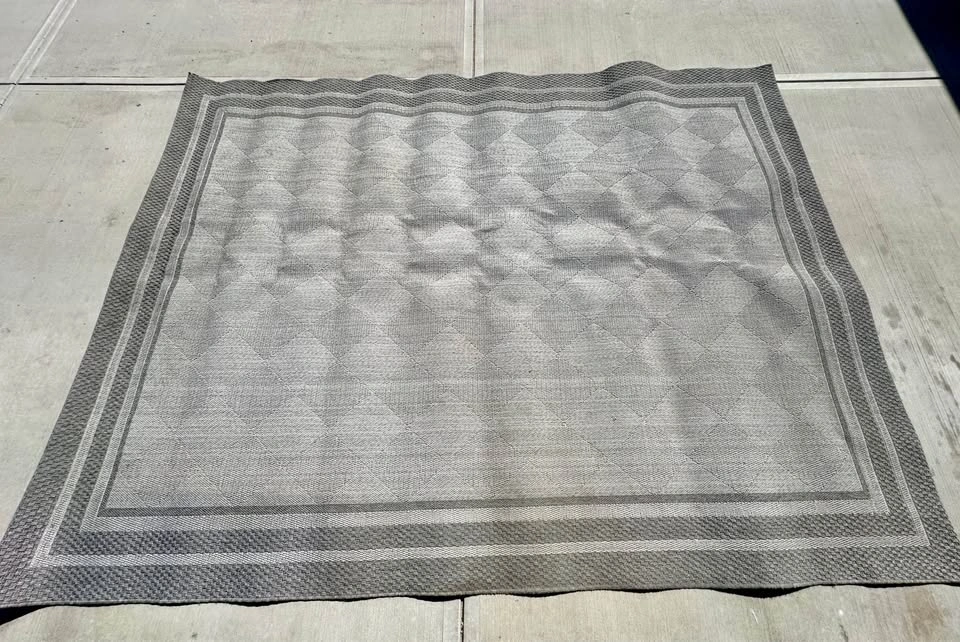 10 X 8 Ft Grey Geometric Outdoor Patio Rug - photo 2