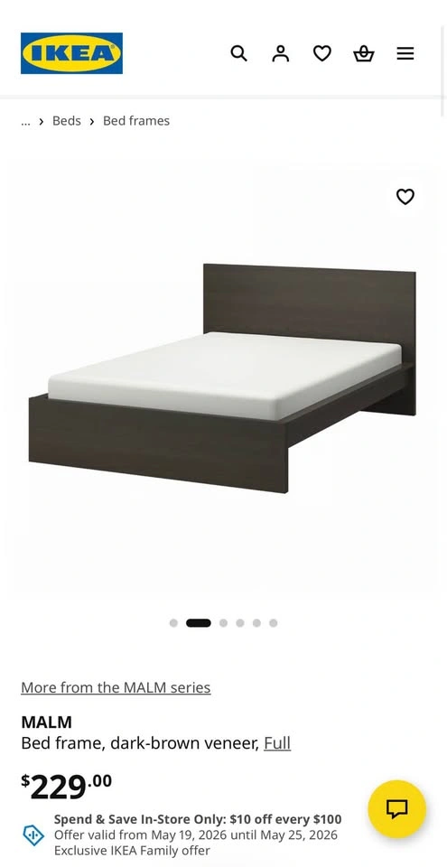 Ikea MALM Full Size Bed Frame - photo 2