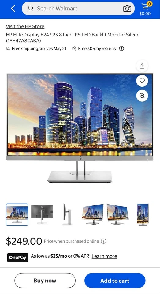 HP EliteDisplay E243 23.8 Inch Monitor - photo 2