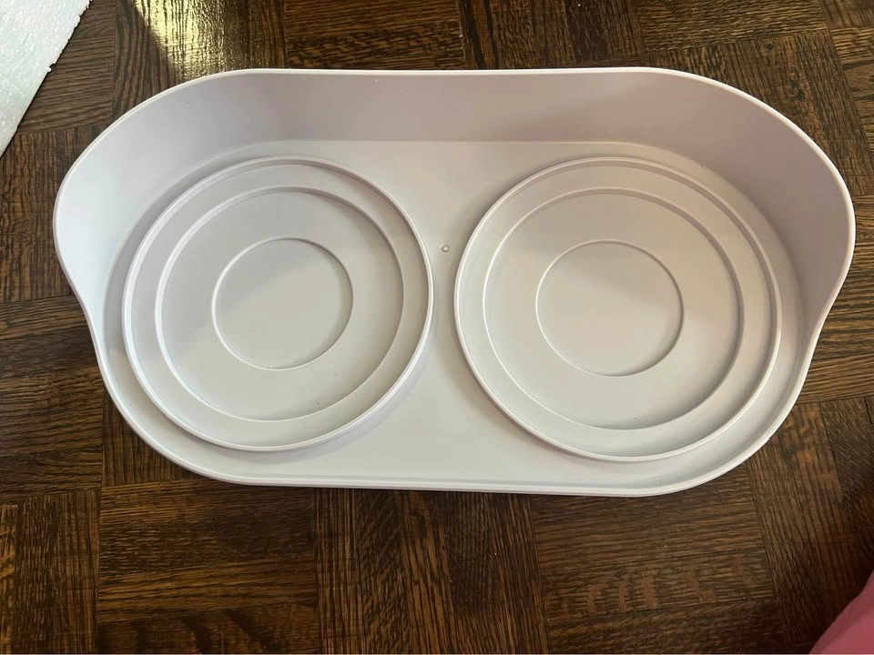Elevated Slow Feeder Dog Bowls - Ceramic Set with Stand - photo 3