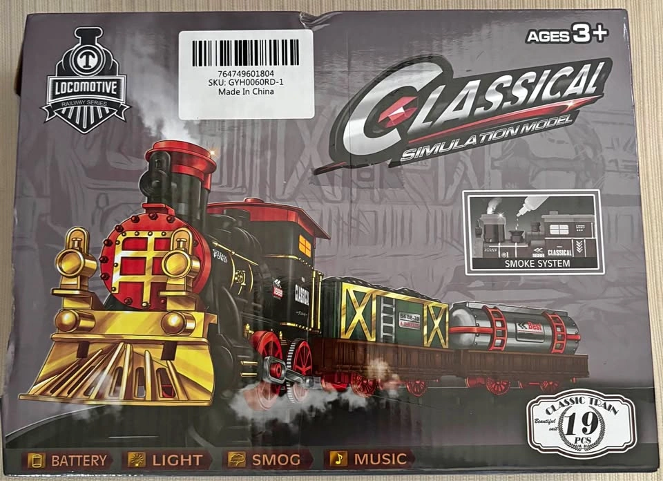 Classical Locomotive Train Set — 19 Pcs