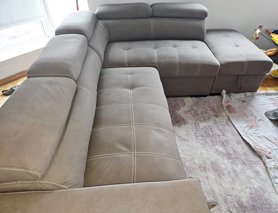 Sectional Sofa with Sleeper Bed and Storage