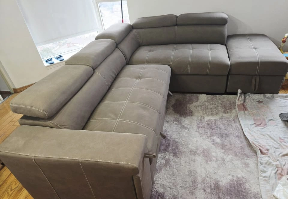 Sectional Sofa with Sleeper Bed and Storage - photo 2