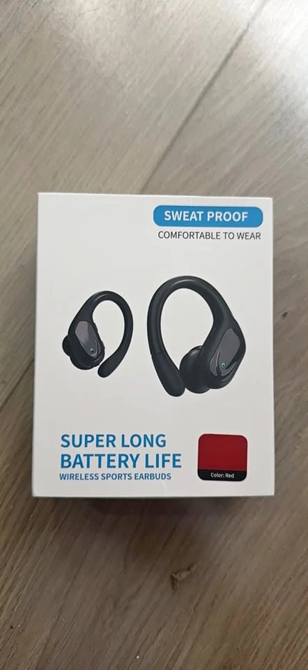 Wireless Sports Earbuds, Red - Open box but Not Used