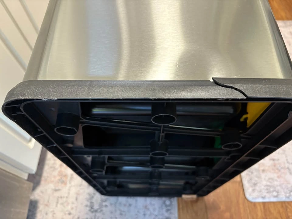 Stainless Steel 3-in-1 Trash Can w/ Triple Foot Pedal - 45L - photo 2