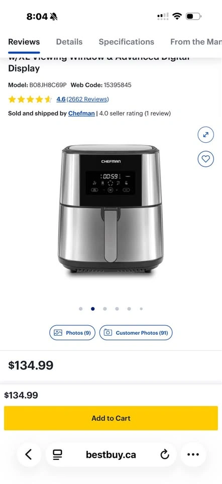 Chefman Air Fryer - photo 3