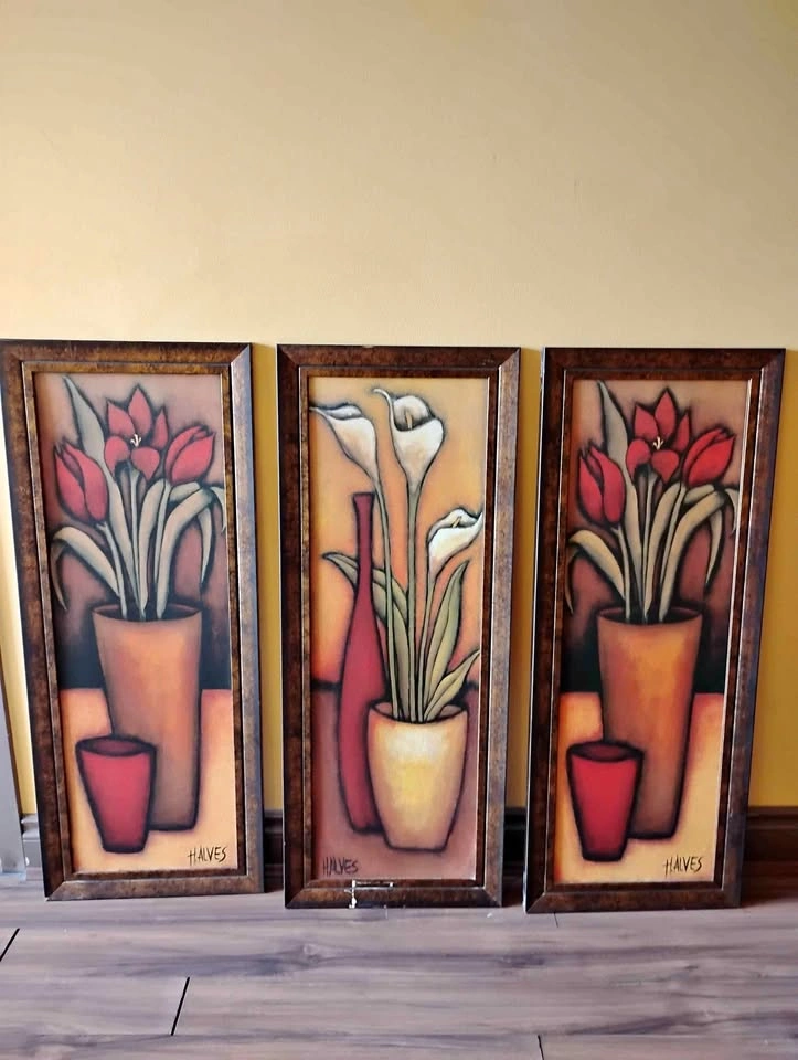 Original oil painting set of 3