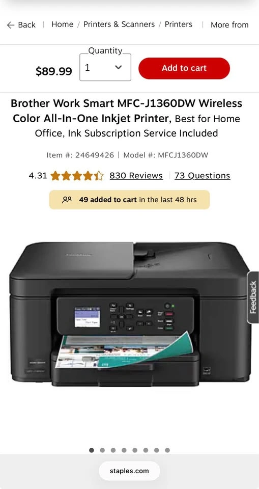 Brother Smart All-In-One Color Inkjet Printer - photo 2