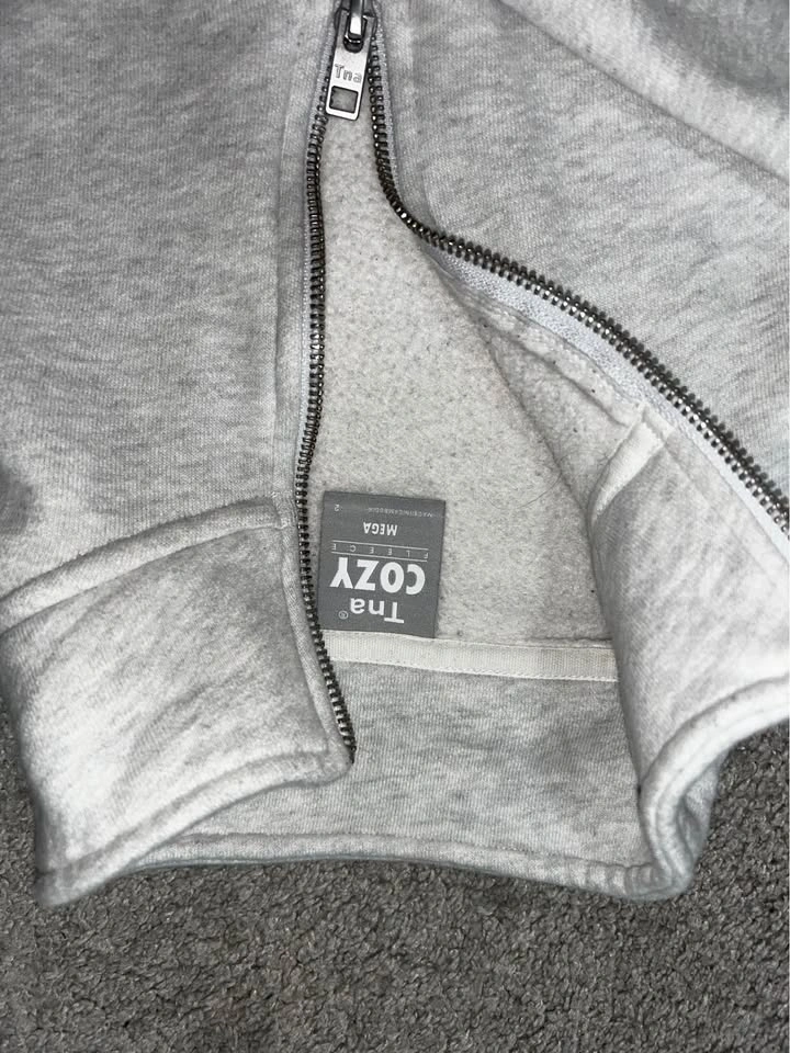 Tna Cozy Fleece Mega Grey Quarter Zip Pullover, fits medium - photo 3
